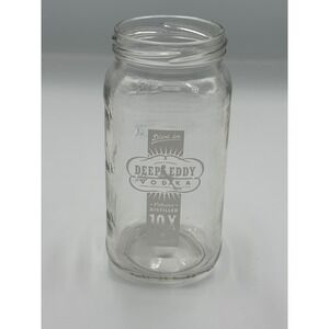 Deep Eddy Vodka Mason Jar Glass Clear 10X Column Distilled Austin Texas Barware